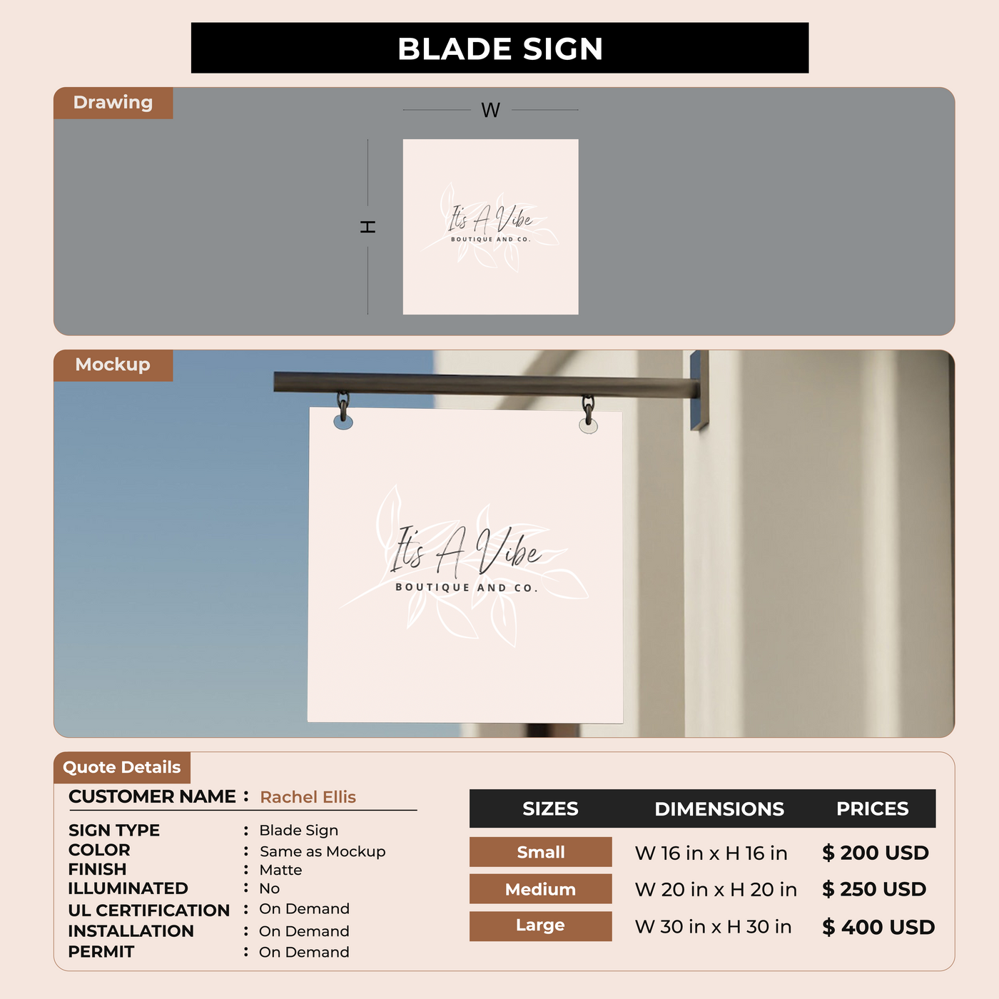 Blade Sign for Rachel Ellis