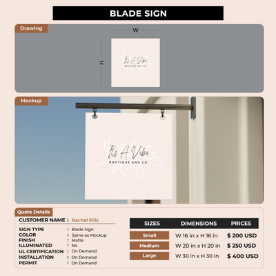 Blade Sign for Rachel Ellis