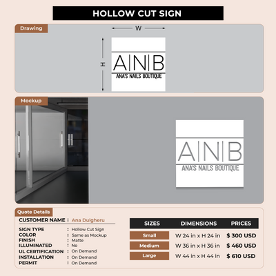 Custom Signs for Ana Dulgheru