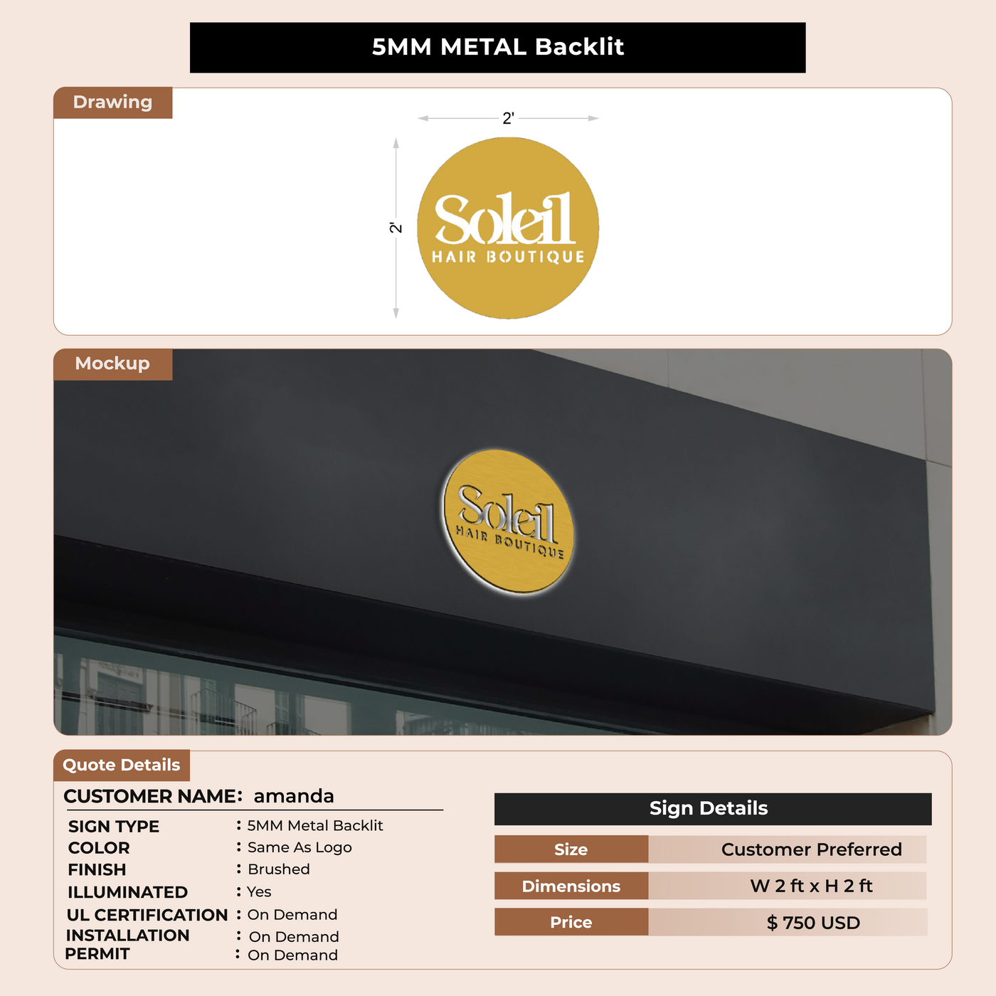 Payment Link for New Hollowcut sign for amanda