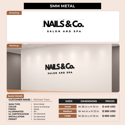 Custom Signs for Michael Tram
