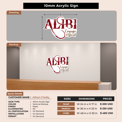 Custom Signs for Allison Friedly