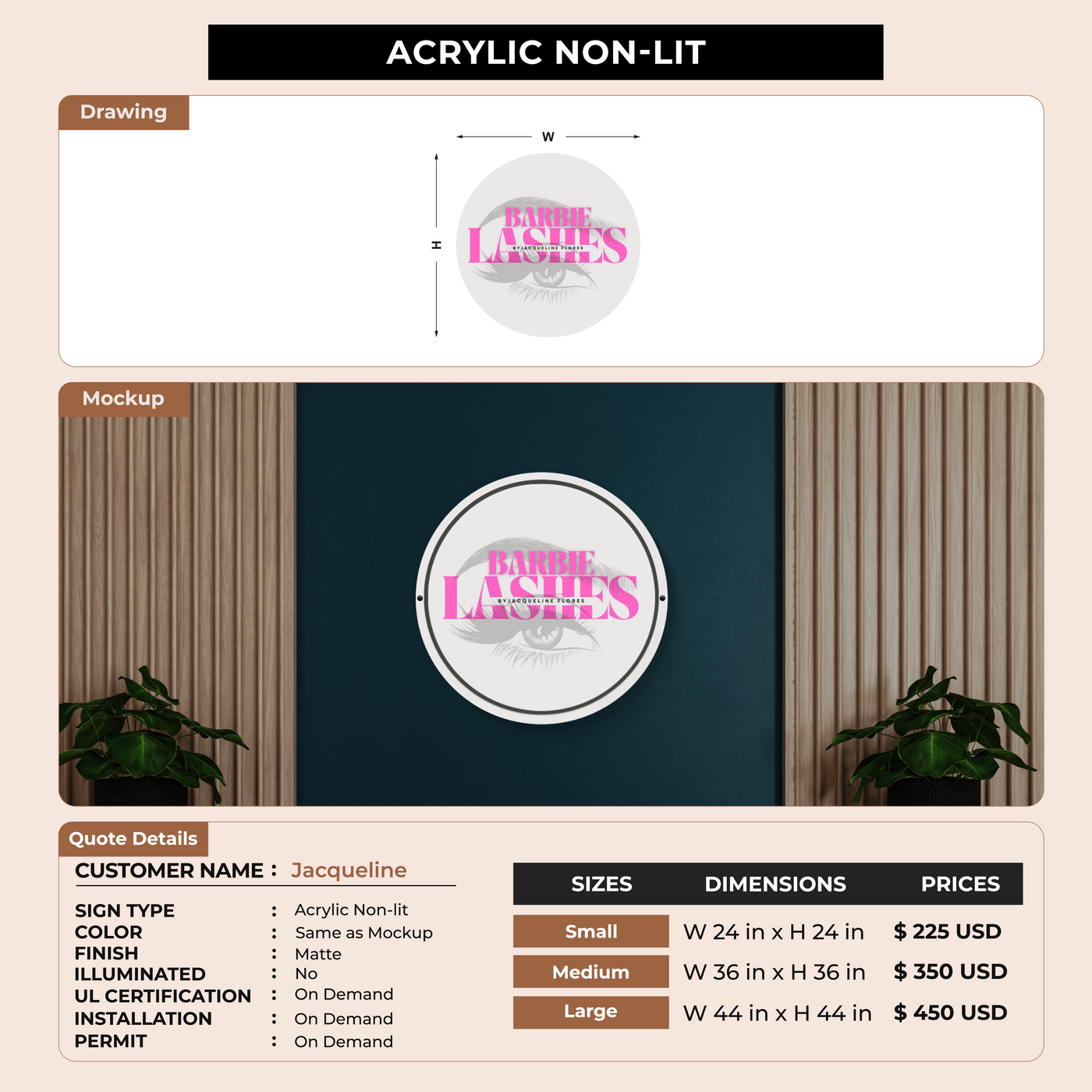 Custom Signs for Jacqueline