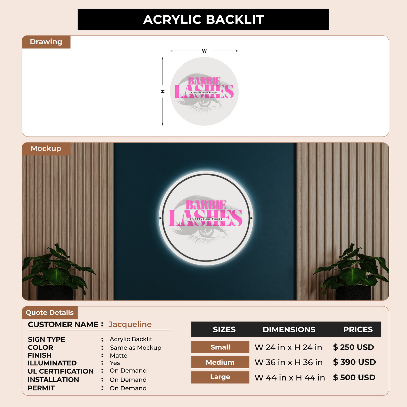 Custom Signs for Jacqueline