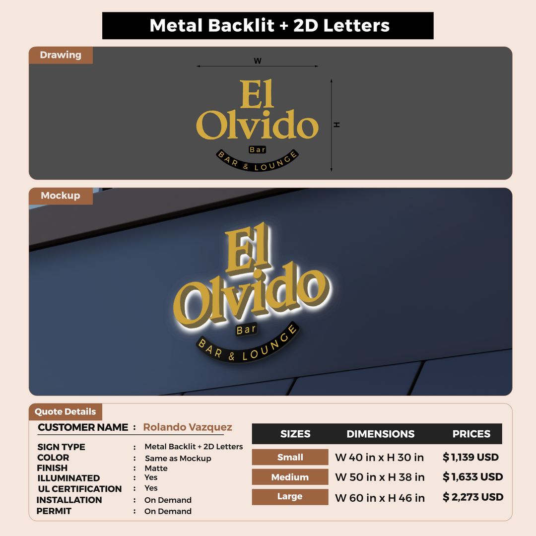 Custom Mockup Sign For Rolando Vazquez