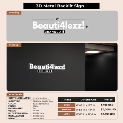 Business Signage for Nyaria Alston