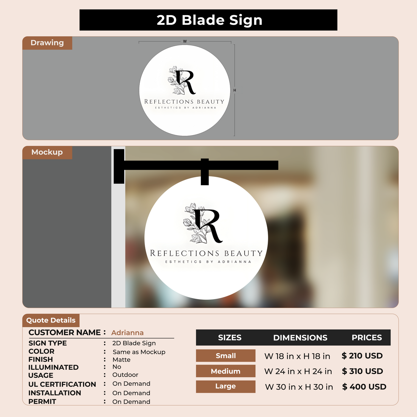 Custom Signs for Adrianna