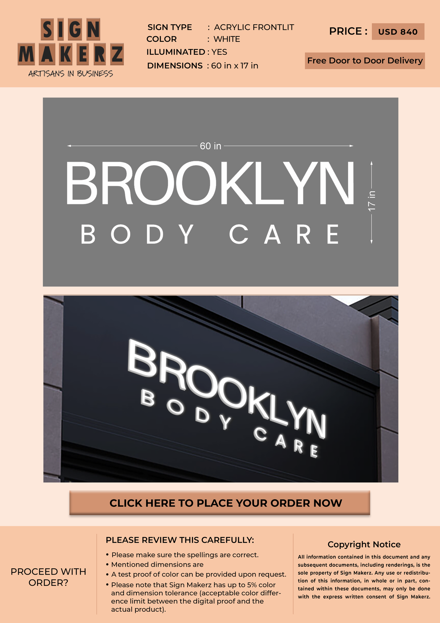 Business signage for brooklyn steffen