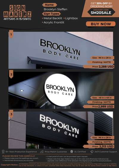 Business Signs for Brooklyn Steffen