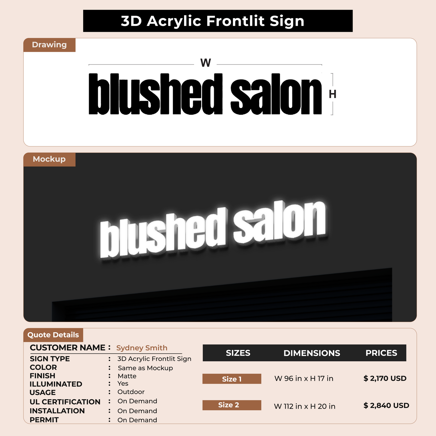 Business Signage for Sydney Smith