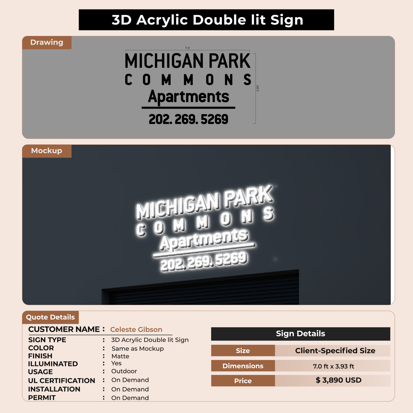 Custom Signs for Sofale