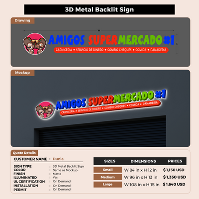 Custom Signs For dunia