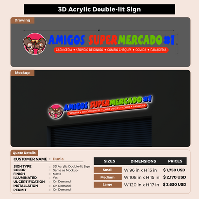 Custom Signs For dunia