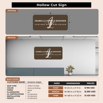 Custom Signs For dureyna vargas