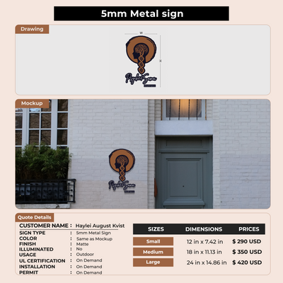 Custom Signs for Haylei August Kvist