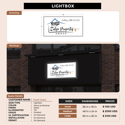 CUSTOM MOCKUP SIGN FOR Krysti Zulpo