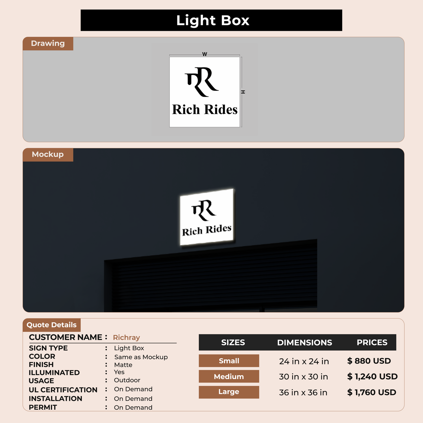 Custom Sign For Richray