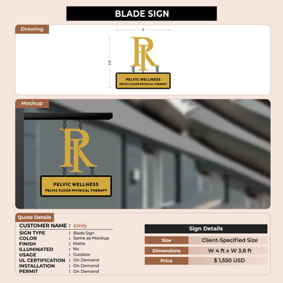 Blade Sign for Emily