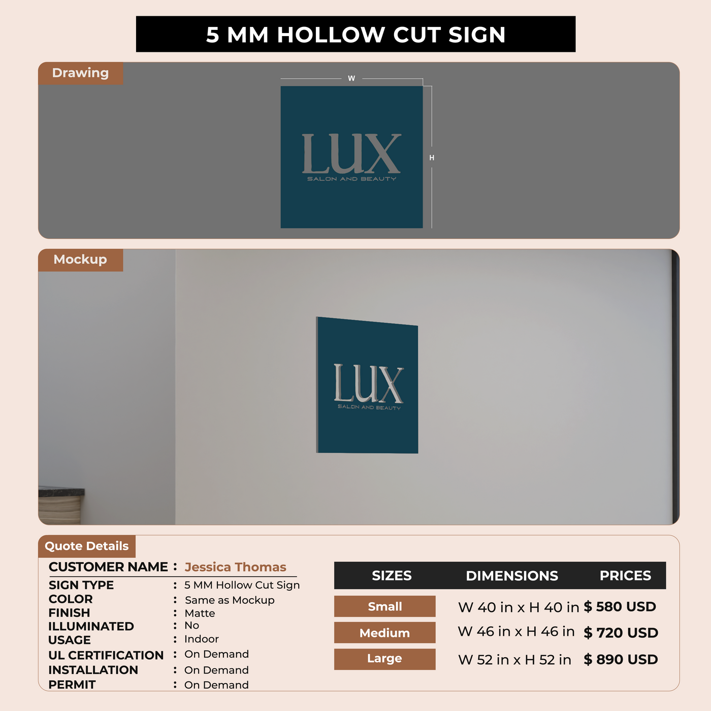 Custom Signs For Jessica Thomas