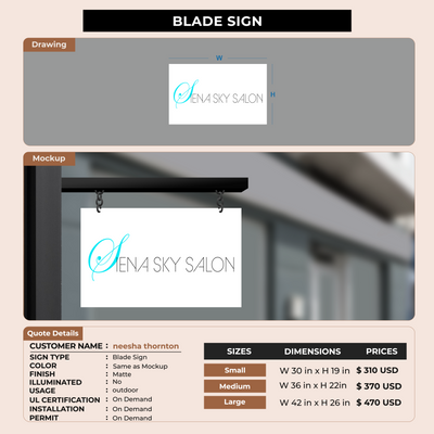 Blade Sign For neesha thornton