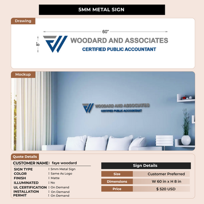 Custom Signs for faye woodard