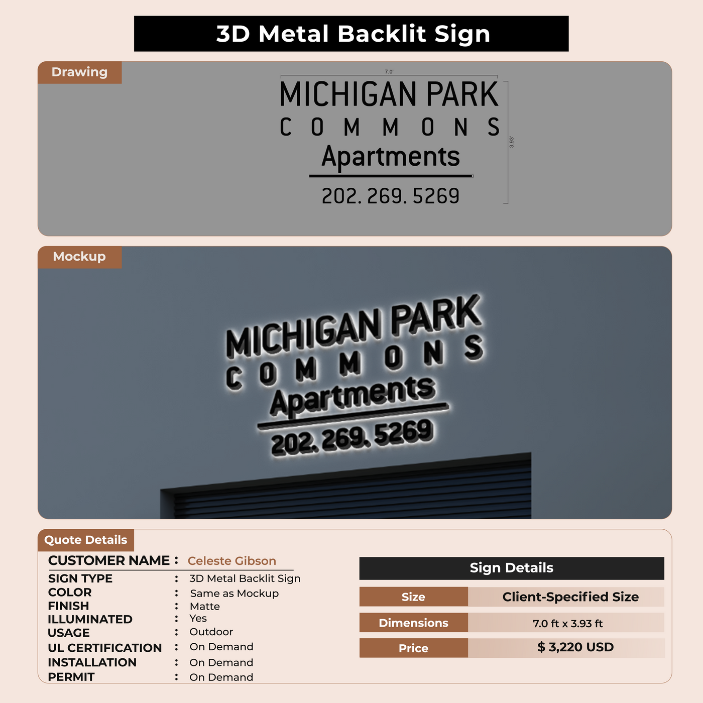 Custom Signs for Sofale
