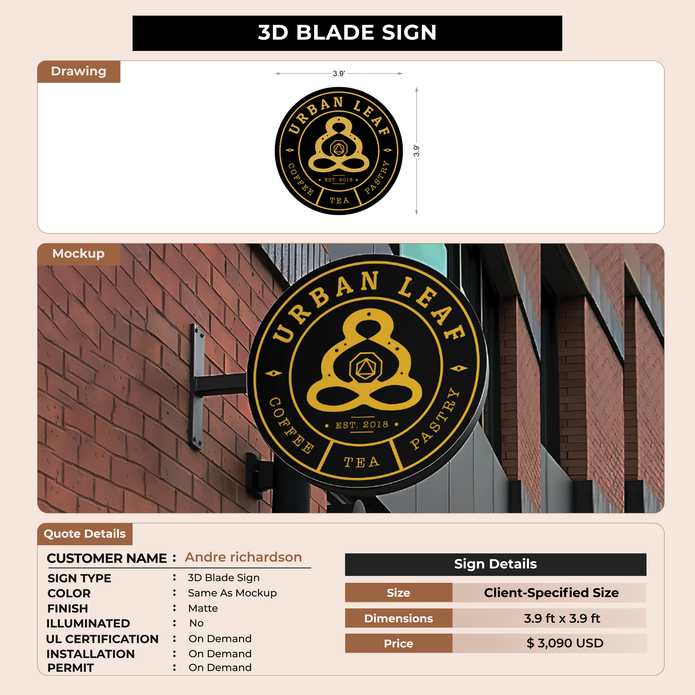 Custom Signs For Andre richardson