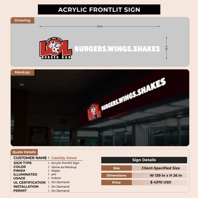 Custom Signs For Cassidy Jones