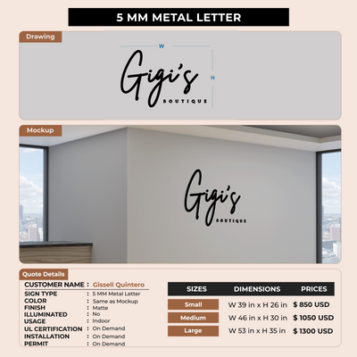 Custom Signs for Gissell Quintero
