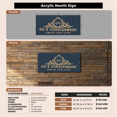 Custom Sign For geri gullett