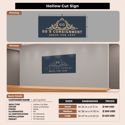 Custom Sign For geri gullett
