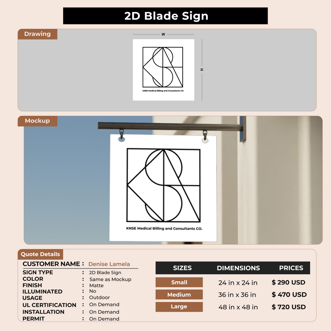 custom Signs for Denise Lamela