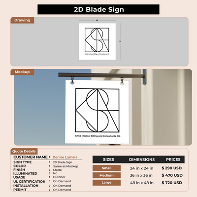 custom Signs for Denise Lamela