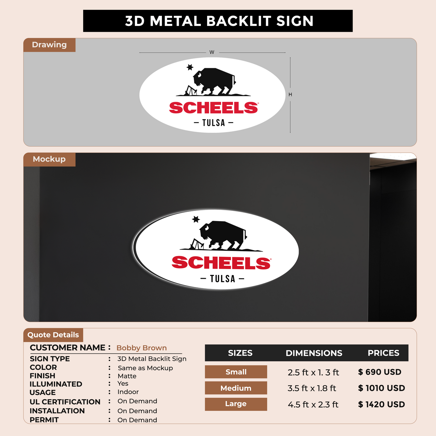 custom signs for bobby brown