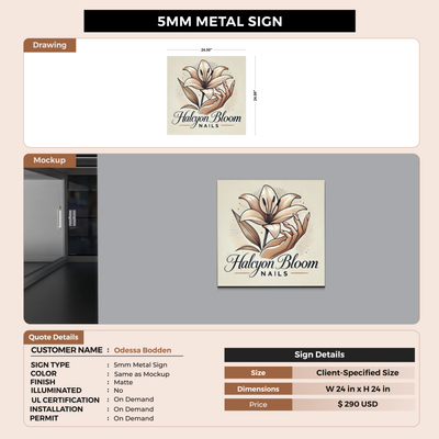 Business signage for Odessa Bodden
