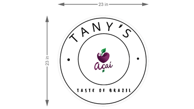 3D UV Metal Non-Lit Sign for Tanusia Silva