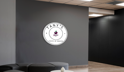 3D UV Metal Non-Lit Sign for Tanusia Silva
