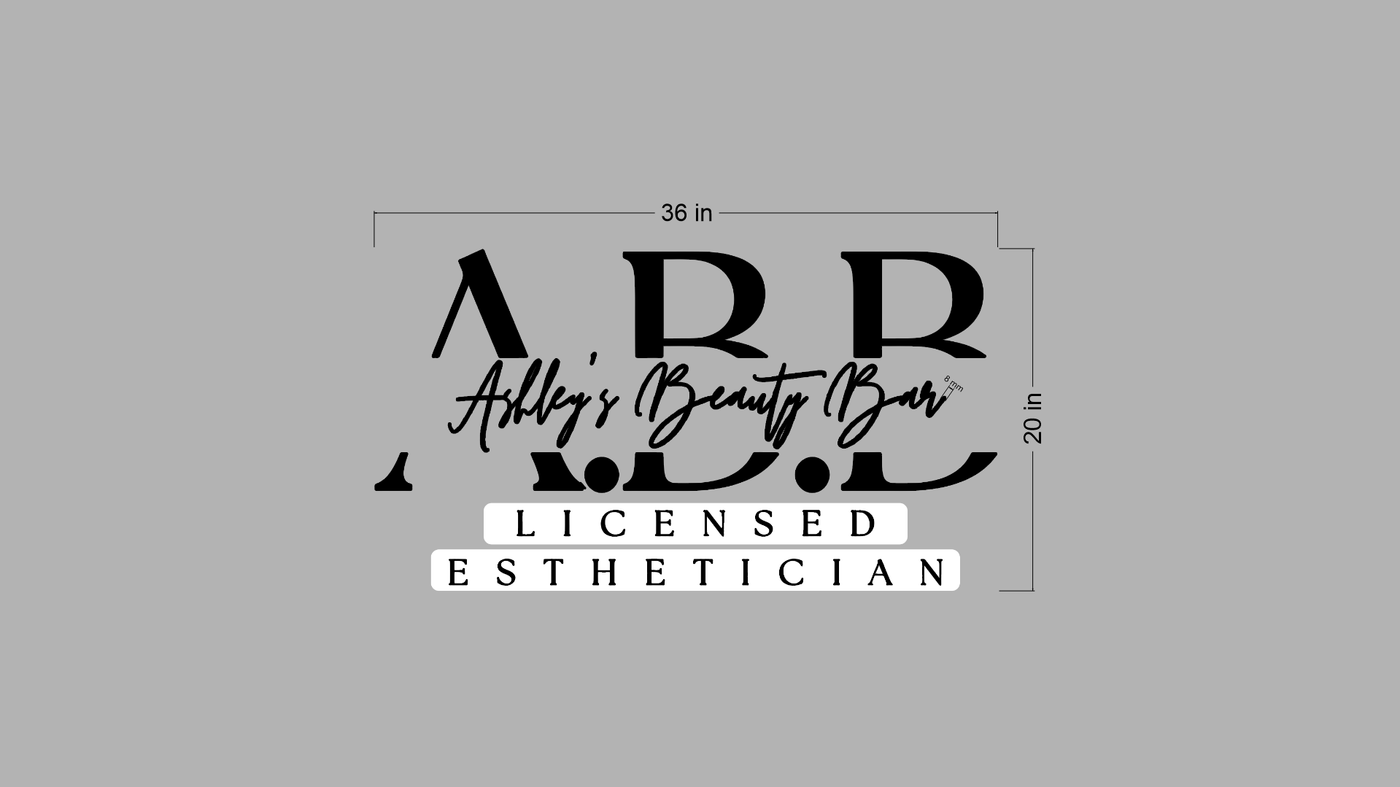 10mm acrylic sign for Ashley mcnair