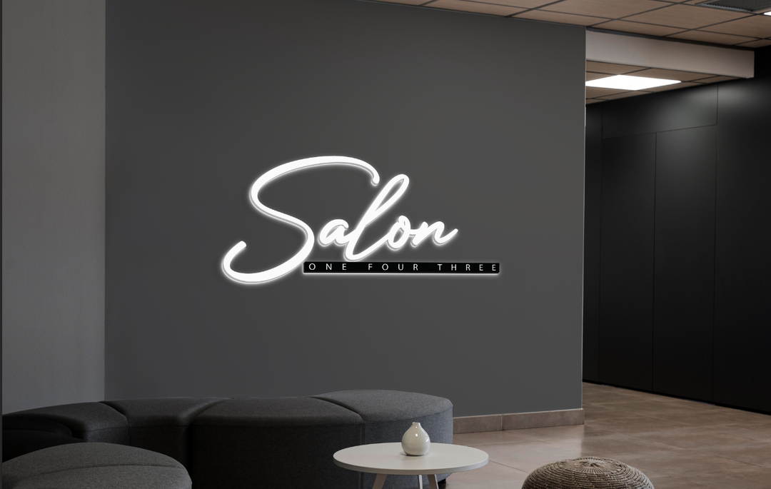 3D Metal Backlit Sign for ryan wells