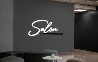 3D Metal Backlit Sign for ryan wells