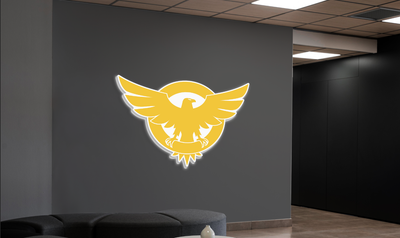 3D UV Metal Backlit Sign for Ioan