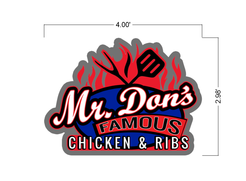 3D UV Acrylic Double-Lit Sign for Roshaun williams
