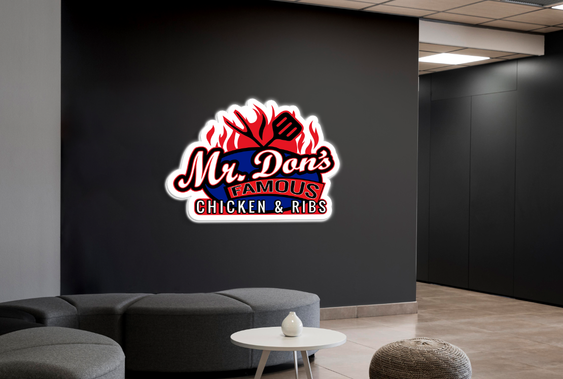 3D UV Acrylic Double-Lit Sign for Roshaun williams