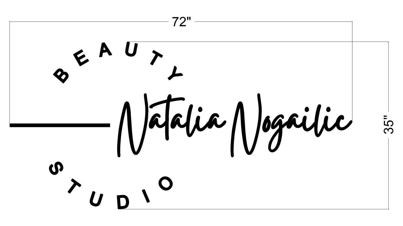 3D Metal Backlit Sign for Natalia Nogailic