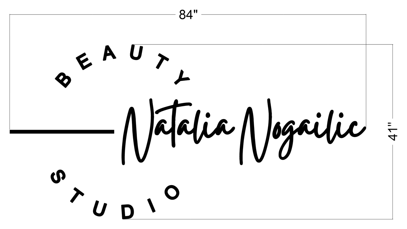 3D Metal Backlit Sign for Natalia Nogailic