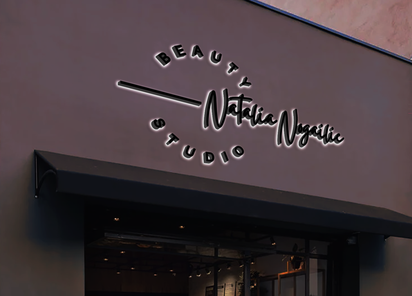 3D Metal Backlit Sign for Natalia Nogailic