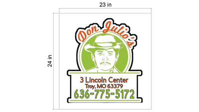 Business signage for Justin Smith