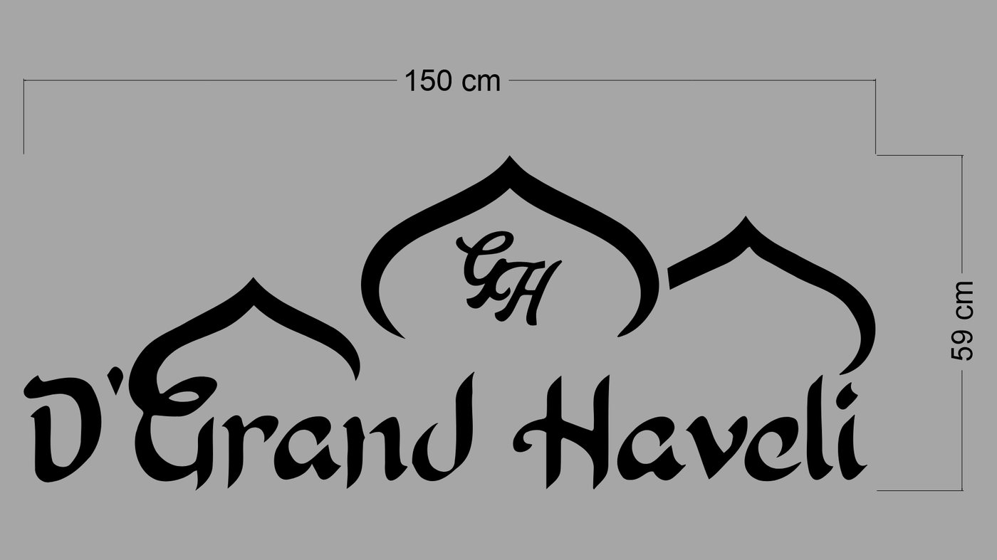 5MM Metal Letters Sign For Shekh Hussain