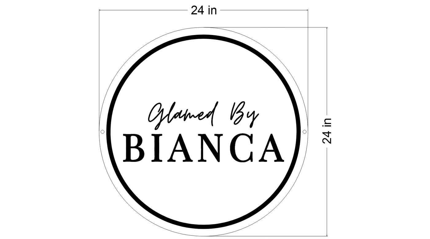 Business signage for Bianca Robles