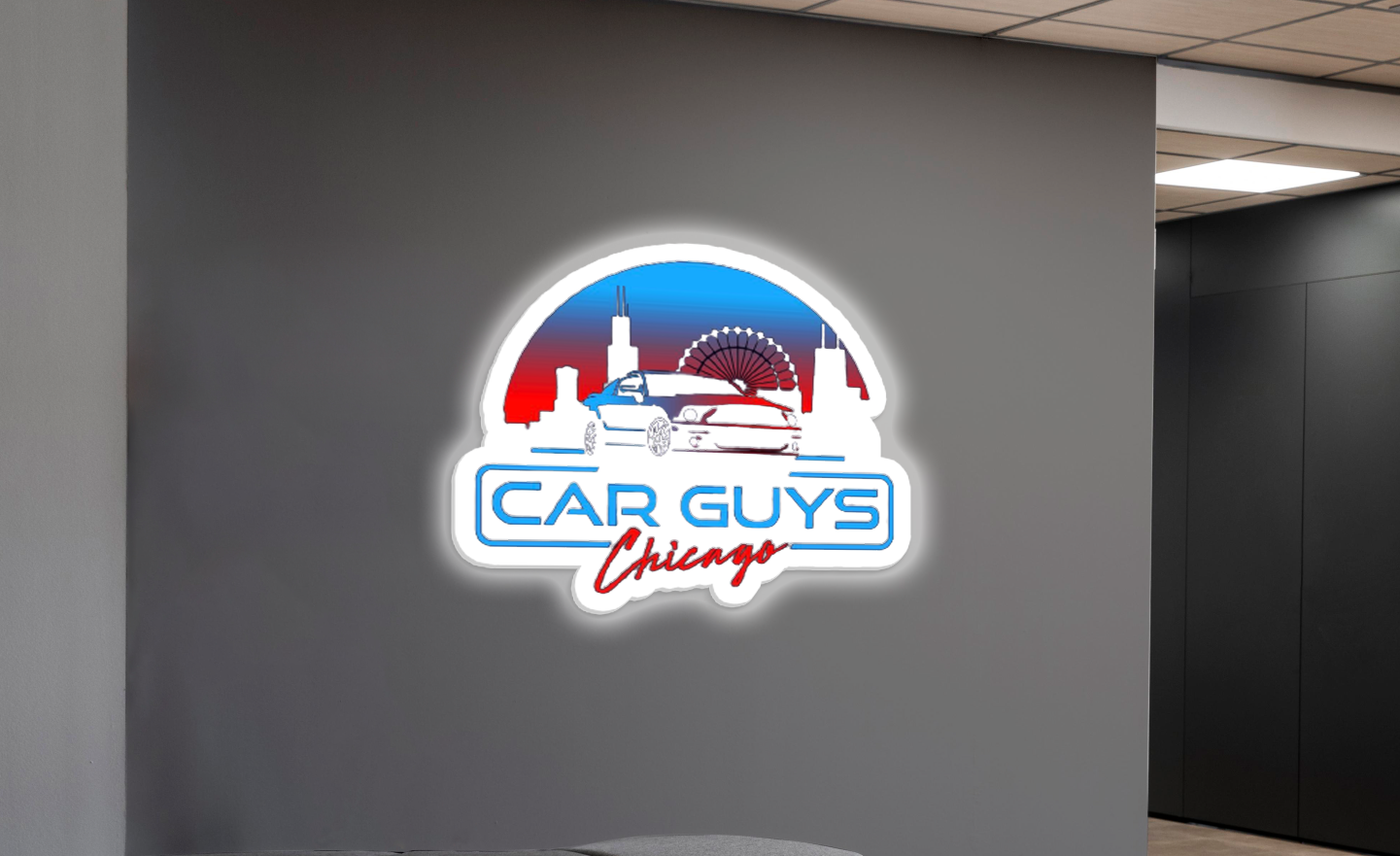 3D UV Acrylic Front-lit Sign For  Car Guys